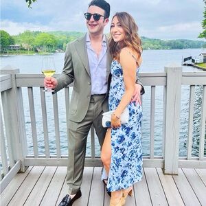 A&F blue floral Camille Dress